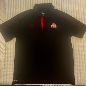 Nike Mens Ohio State Buckeyes Short Sleeve Shirt Dri-Fit Polo MEDIUM